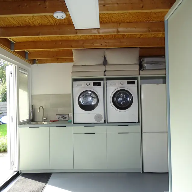 Verbouwing garage bijkeuken